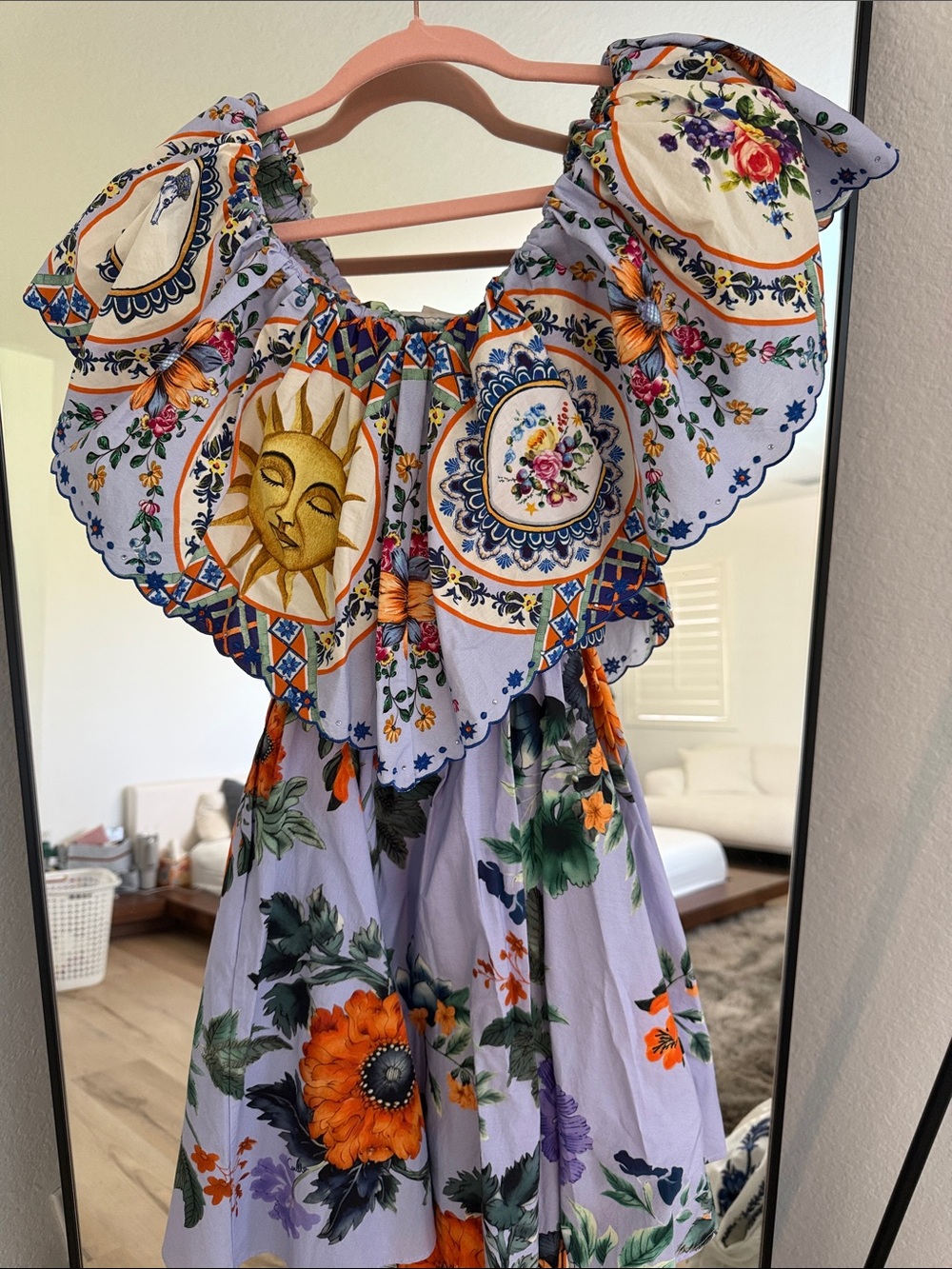 Camilla Lavender Floral Sun & Medallion Mini Dress - Picture 2 of 3